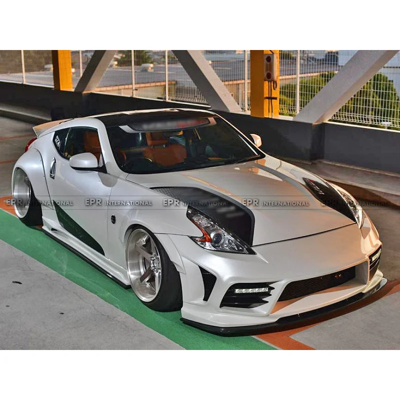 

Подходит для Nissan 370Z Z34, детали для модификации из углеродного волокна, WEBERSPORT, переднее крыло, задняя арка, широкий комплект кузова