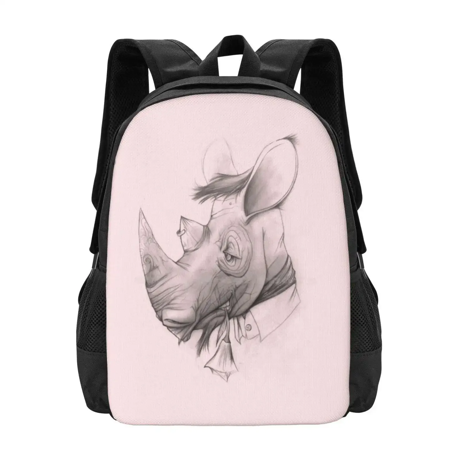 

Rhipster Hot Sale Schoolbag Backpack Fashion Bags Rhino Hipster Animal Flower Tango Piercing Horn Romance Pencil