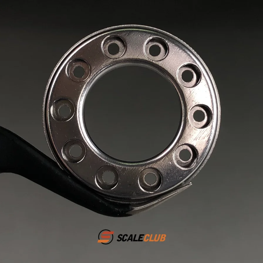 Scaleclub 1/14 Metal Protective Ring Hollowed Protective Ring Hub Cover  For Tamiya  Lesu For Scania Man Actros Volvo Car Parts