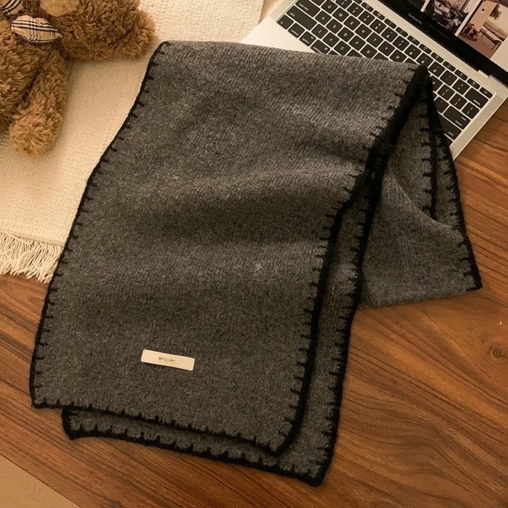 

New Knitted Neck Warmer Windproof Coldproof Knitted Scarf Versatile Warm Neck Wraps Autumn and Winter