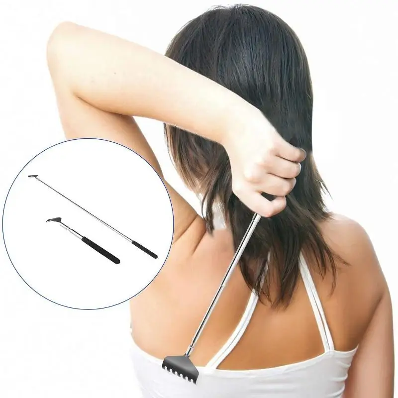 Extendable Metal Back Scratcher With Hand Massager Portable Handle For Itch Relief Thanksgiving Birthday Christmas Gifts