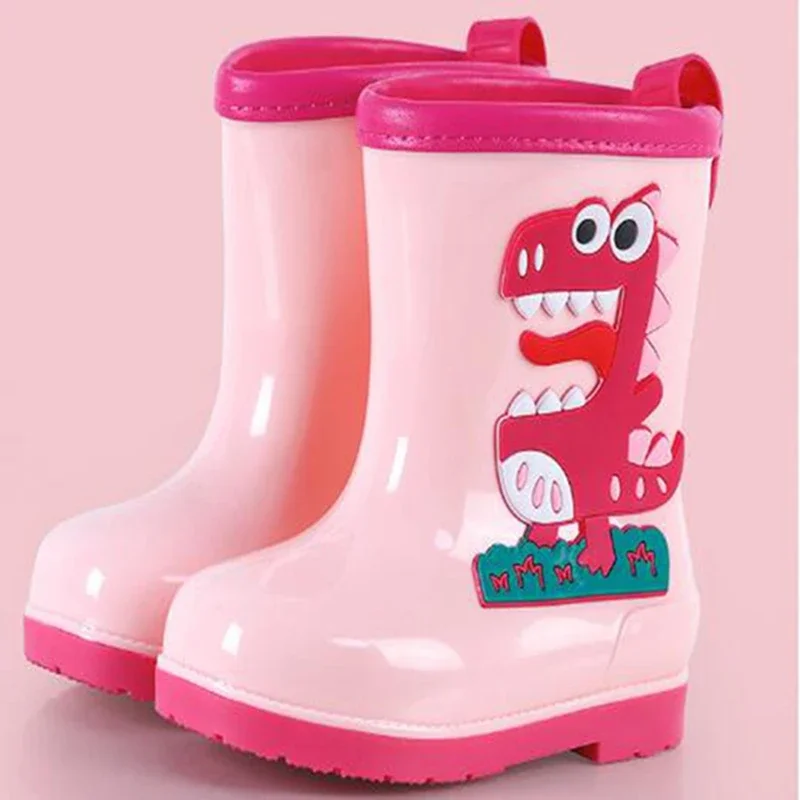 Children Removable Plush Rain Boots Boys Girls Toddler Waterproof Shoes Lightweight Spring Baby Winter Warm Kids Water Shoes