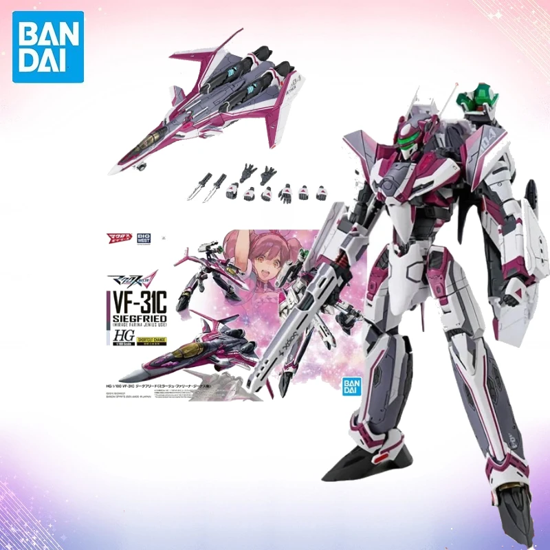 

Bandai Macross Kit Genuine Model HG 1/100 VF-31C Siegfried Mirage Farina Jenius Use Anime Action Figure Toys Christmas Gifts Toy