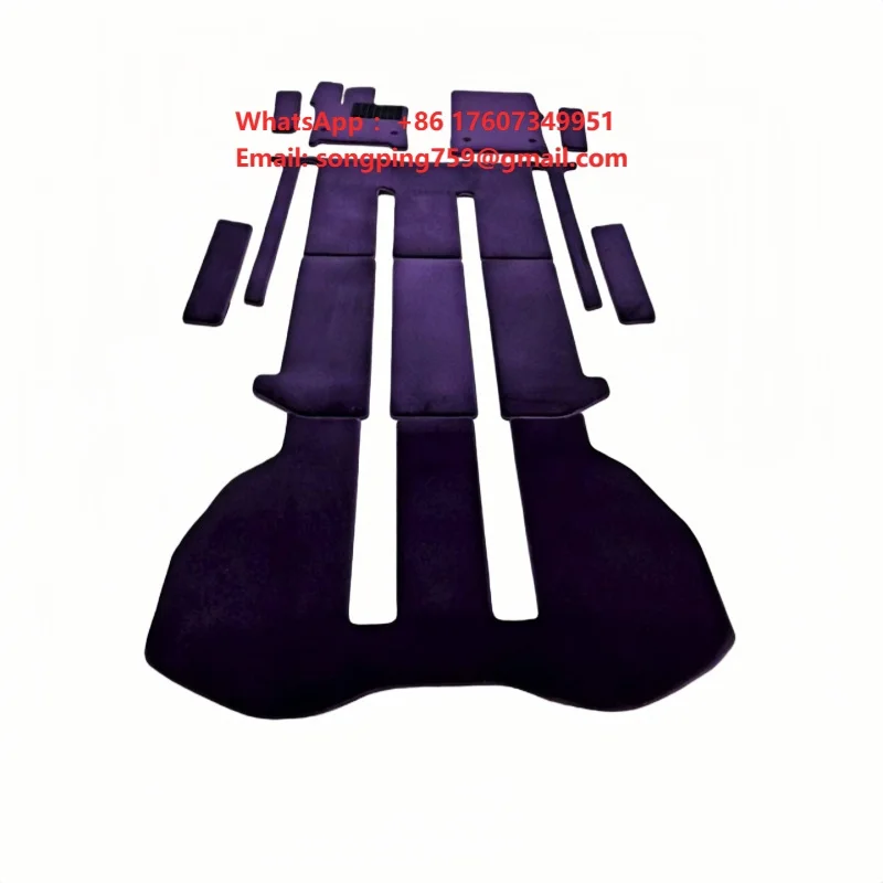 2025 Premium 20mm Wool Full Set Waterproof/Dustproof Luxury Purple Auto Floor Mats for Alphard