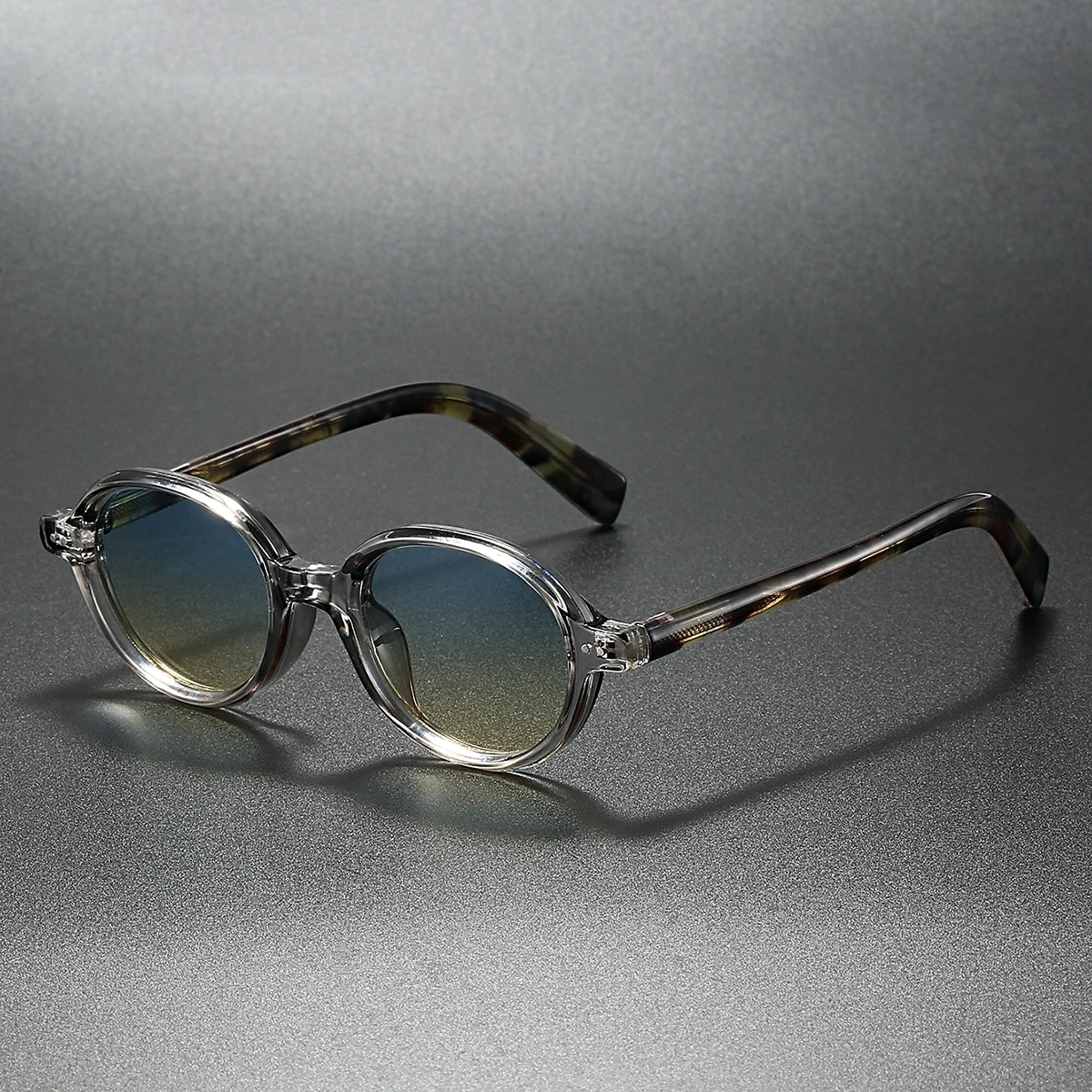 KAMMPT Vintage owalne okulary przeciwsłoneczne męskie nowe gradientowe wielokolorowe okulary przeciwsłoneczne na zewnątrz damskie modny szykowny marka Design Casual odcienie