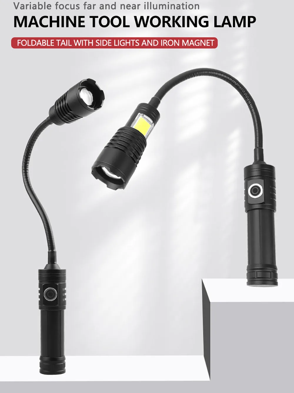 Outdoor reading lights LED Flashlight Flexible COB LED Work Light Magnetic Car Repairing Inspection Lamp Outdoor Camping Emergen