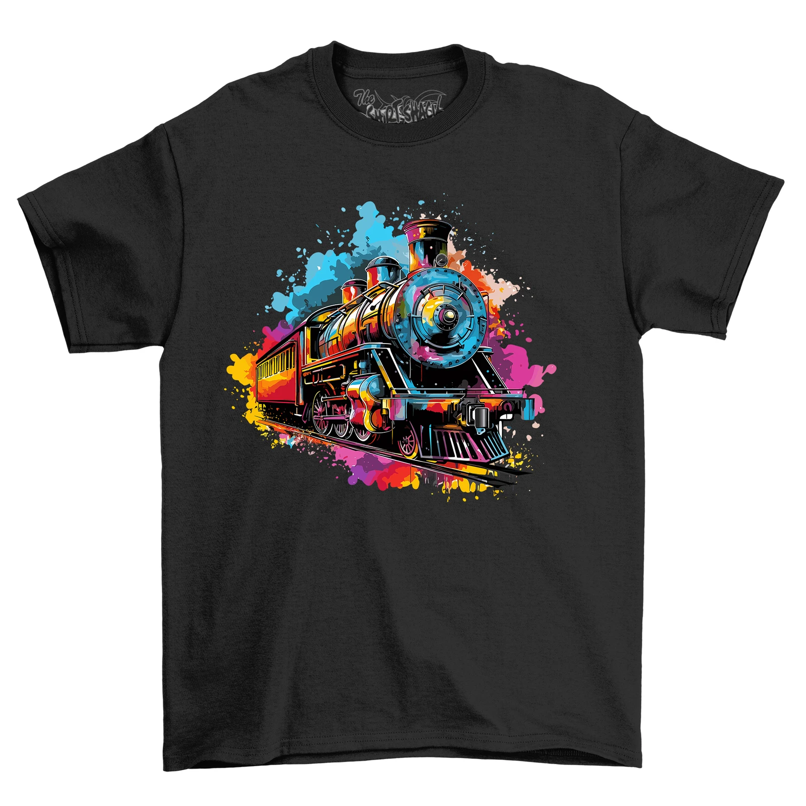 تي شيرت بتصميم قطار البخار بالتنقيط - مضحك ومليء بالبخار! تي شيرت مضحك،