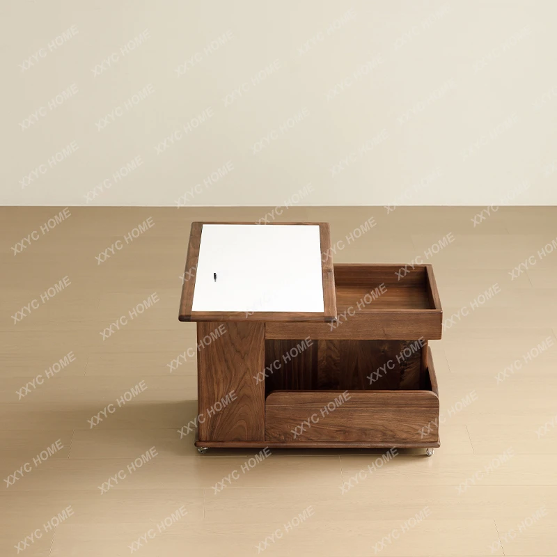 

Подъемный многофункциональный мобильный приставной столик из массива дерева для небольшой квартиры