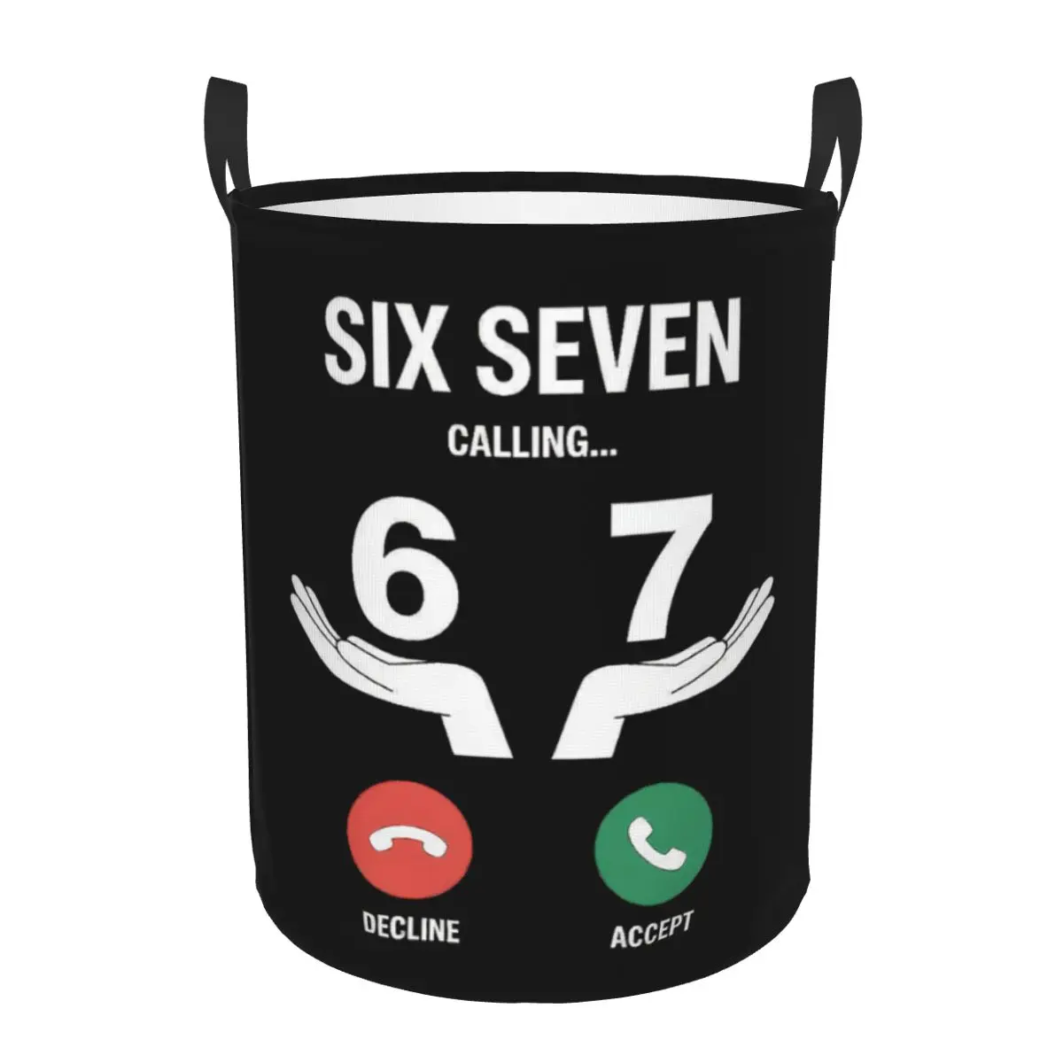 

Custom Six Seven 67 Laundry Hamper Large Clothes Storage Basket Toys Bin Organizer for Boy Girl