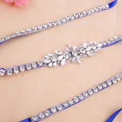 NZUK Rhinestone Bridal belt crystal with diamond wedding dress accessories belt sash for Evening party Dress Wedding Accessories