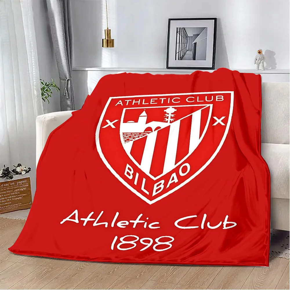 VIKAMA Athletic Bilbao Logo Cubierta Manta Franela Dormitorio Salón Manta Ventilador Regalo Decoración Del Hogar