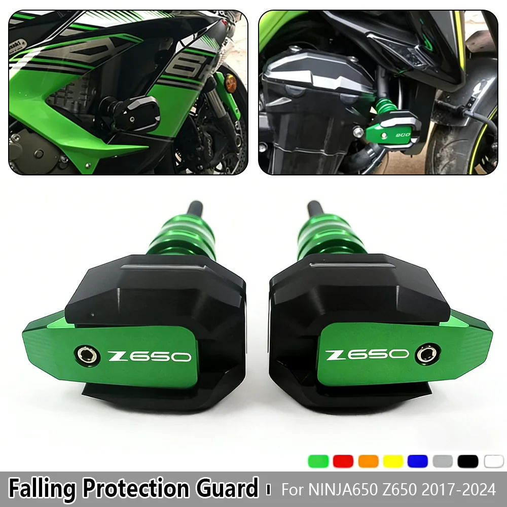

Z 650/Ninja 650 2024 Motorcycle Falling Protection Frame Slider Fairing Guard Crash Pad Protector For Z650 Ninja650 2017-2024
