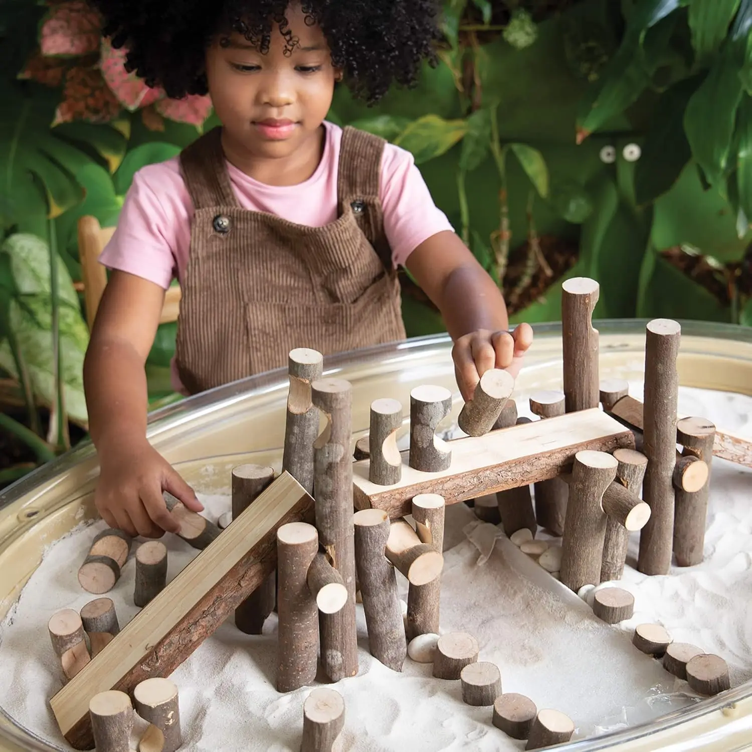 Big Branch Block Builders - مجموعة مكونة من 125 قطعة مع 10 بطاقات إلهام مزدوجة الجوانب: ألعاب تعليمية للأطفال في مرحلة ما قبل المدرسة