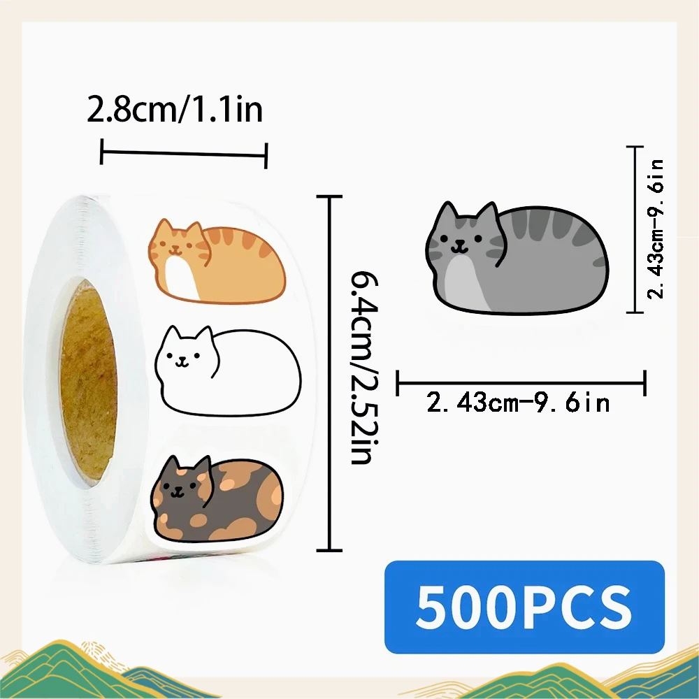 

Наклейки 2026 Kawaii Cartoon Cat Tuo Tuo Roll: водонепроницаемые милые стикеры для скейтборда, ноутбука, багажа, телефона. Отличный подарок. ﻿