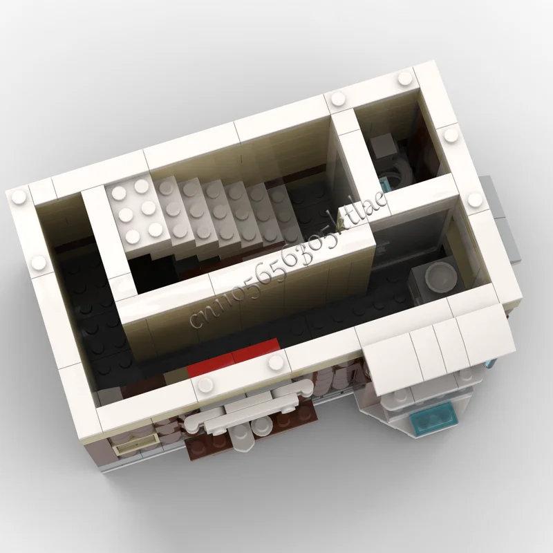 Nowy zestaw 816 elementów MOC-31080, modułowy model zimowego domku, klocki do samodzielnego montażu, kreatywna układanka dla dzieci, zabawki kolekcjonerskie, prezenty.