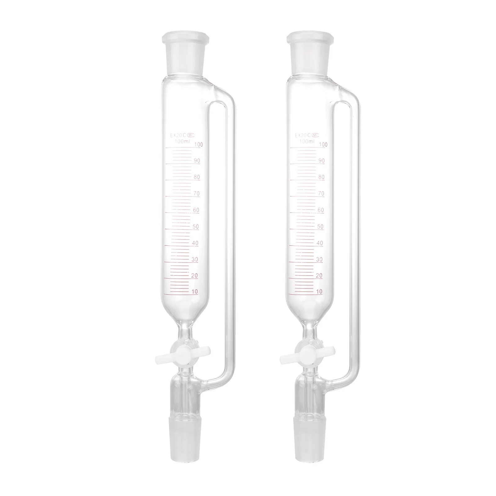 

Chemistry Separatory Funnel 125Ml Clear Glass Strong Thermal Shock Resistance for School Lab Experiments Liquid Funnel Equipment