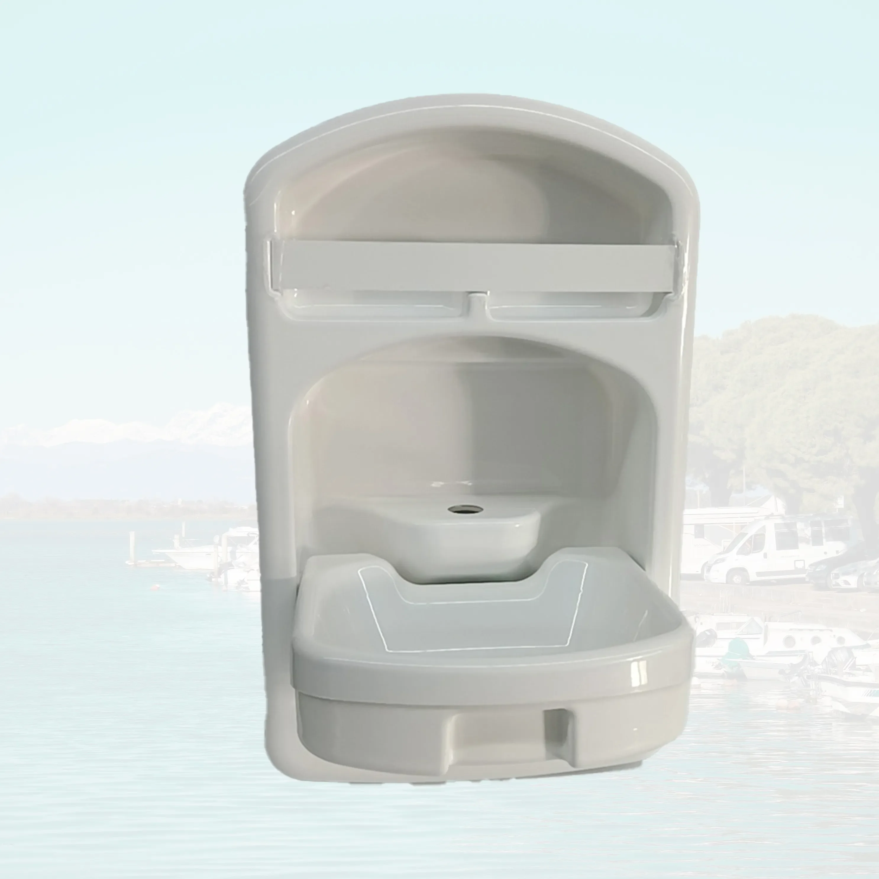 High-quality Stainless Steel RV Folding Sink Lightweight White/Black Washing Basin For RV