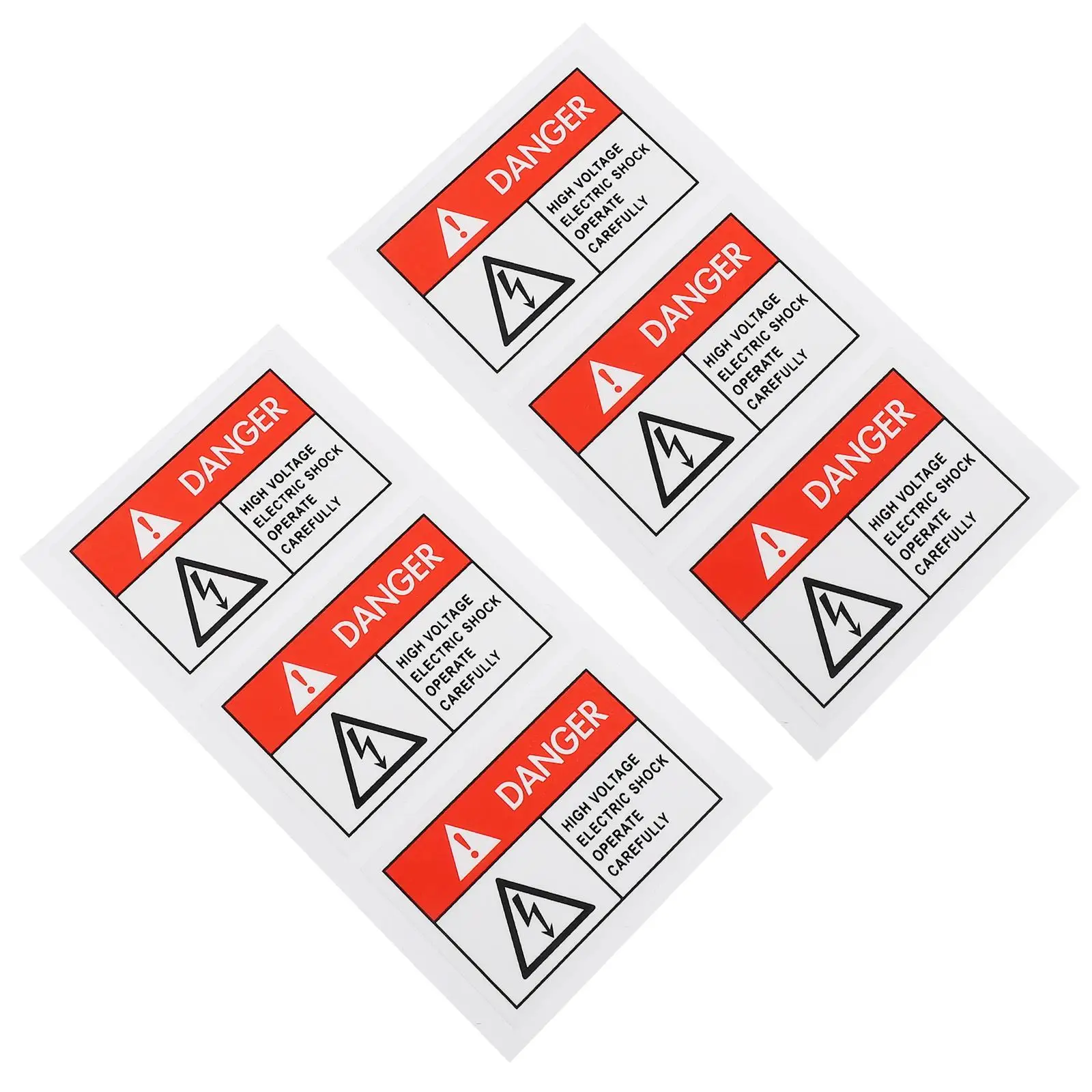 

6 Pcs Anti Electric Shock Labels Safety Warning Stickers Equipment PP Paper Adhesive Suitable Warehouses Offices Schools