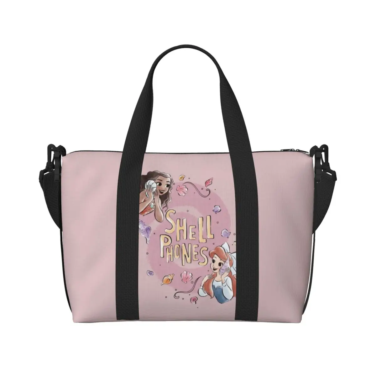 

Custom Moana Cartoon Groceries Tote Shopping Bags Women Large Capacity Gym Beach Travel Bags