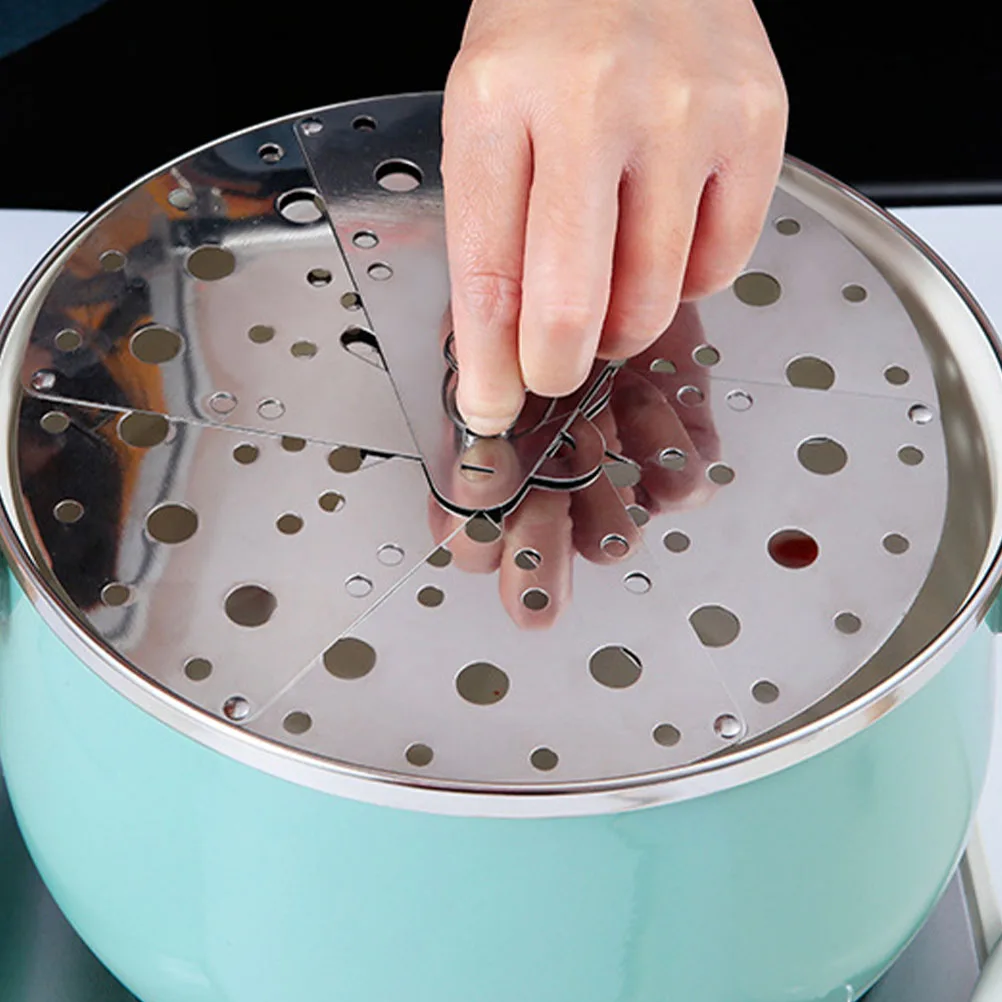 

1Pcs Anti-Spill Cover Adjustable Stainless Steel Spill Stopper Lid Kitchen Pot Overflow Stopper Strainer Lid Anti-Spill Cover