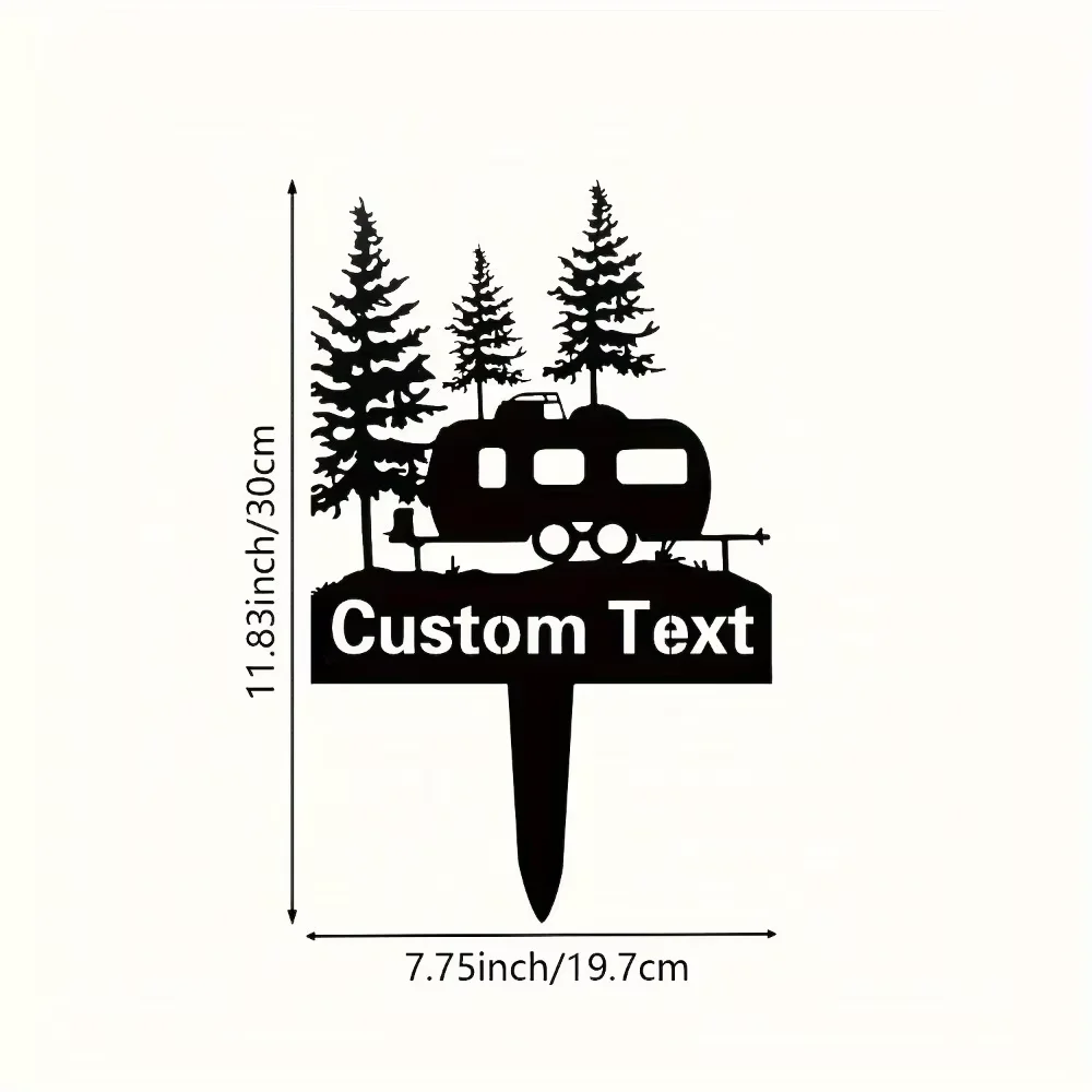 Custom Tailored Metal Lawn Sign Personalized Wall Hanging for Versatile Use.Ideal for Events like Camping,Parties,Festivals