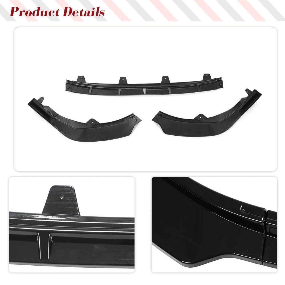 Front Bumper Lip Spoiler For Toyota 8th Gen Camry Sport 2018-2022 Car Front Bumper Protection Spoiler Splitter ABS Glossy Black