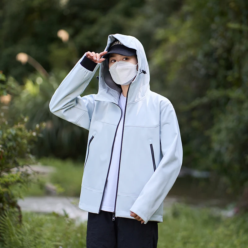 Man Trench Coat Man Jackets American Streetwear Color Block Outdoor Graphene Heating Softshell Unisex Autumn Windbreaker