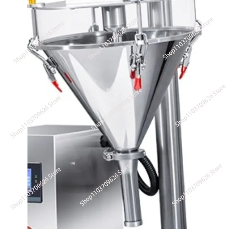 Small screw mixing bottle cap semi-automatic desktop flour seasoning powder filling machine