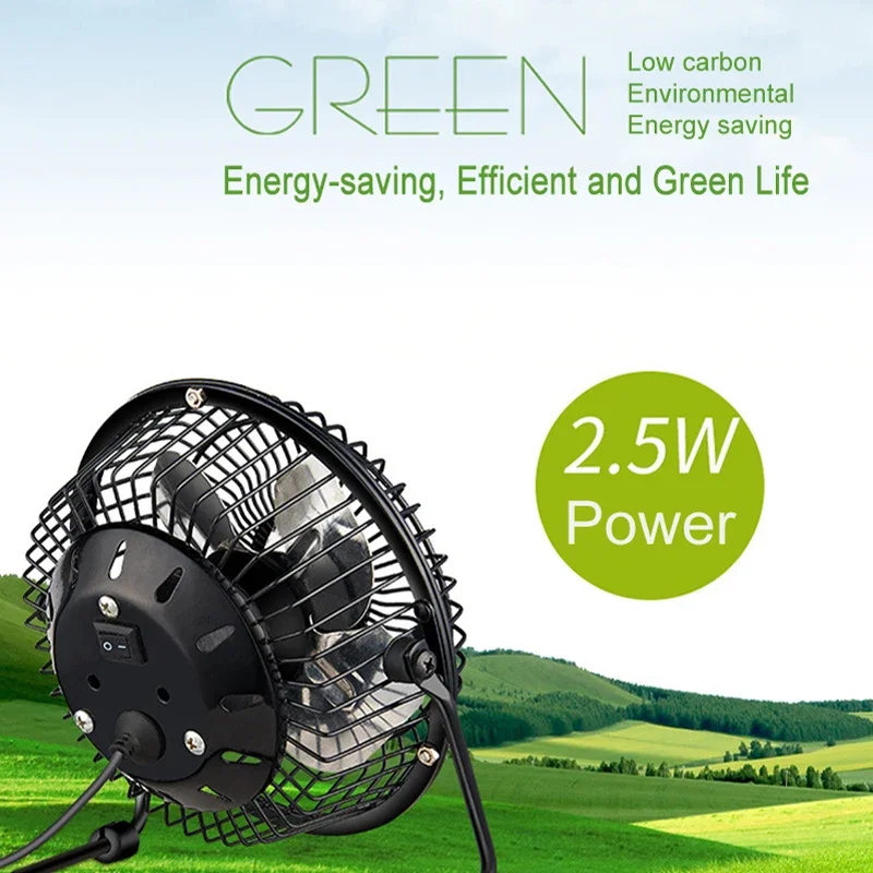4/6-inch Desk Fan Strong Wind Silent USB Fan Portable Small Fan 360 Degree Rotatable Summer Cooling for Desktop Office Table PC