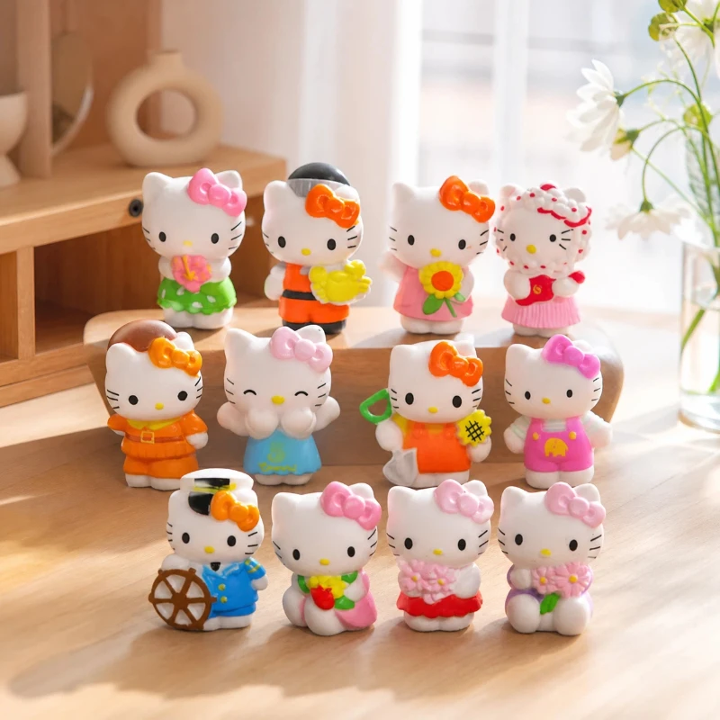 New Product In Stock Mini Version Small Kt Cat Melody Doll Doll Blind Box Handmade Model Desktop Ornament Souvenir Surprise
