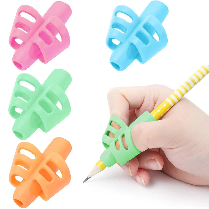 

3pcs Writing Corrector Finger Posture Correction Tool Trainer Children's Pen Writing Assistant Grip Suit Student Stationery