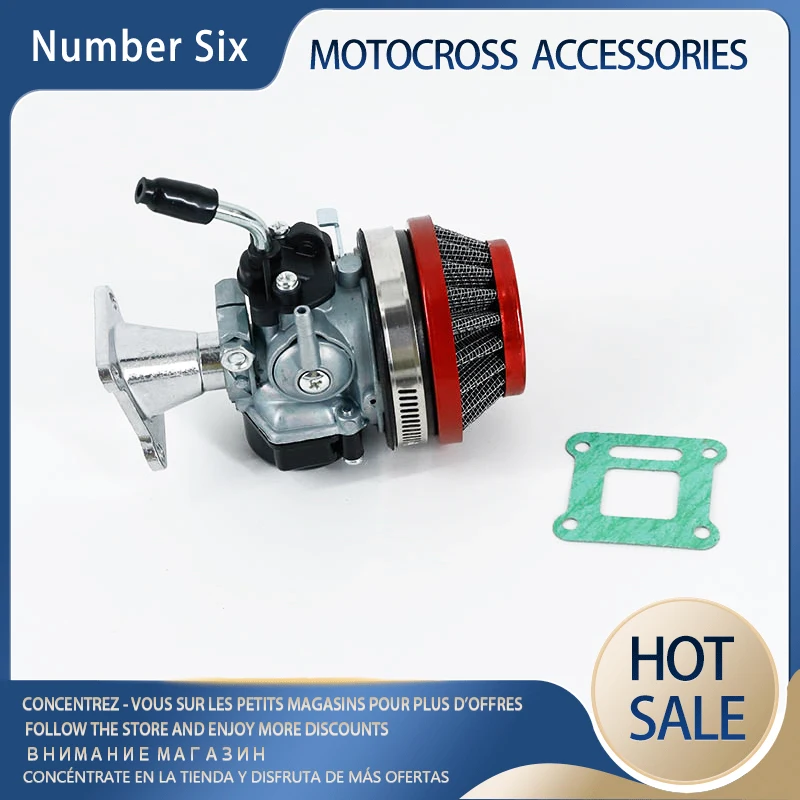 2 Stroke Water Cooled Carburetor w/ Intake Manifold Air Filter 37cc 49cc 50cc 80cc for Mini Moto Dirt Pocket Bike ATV