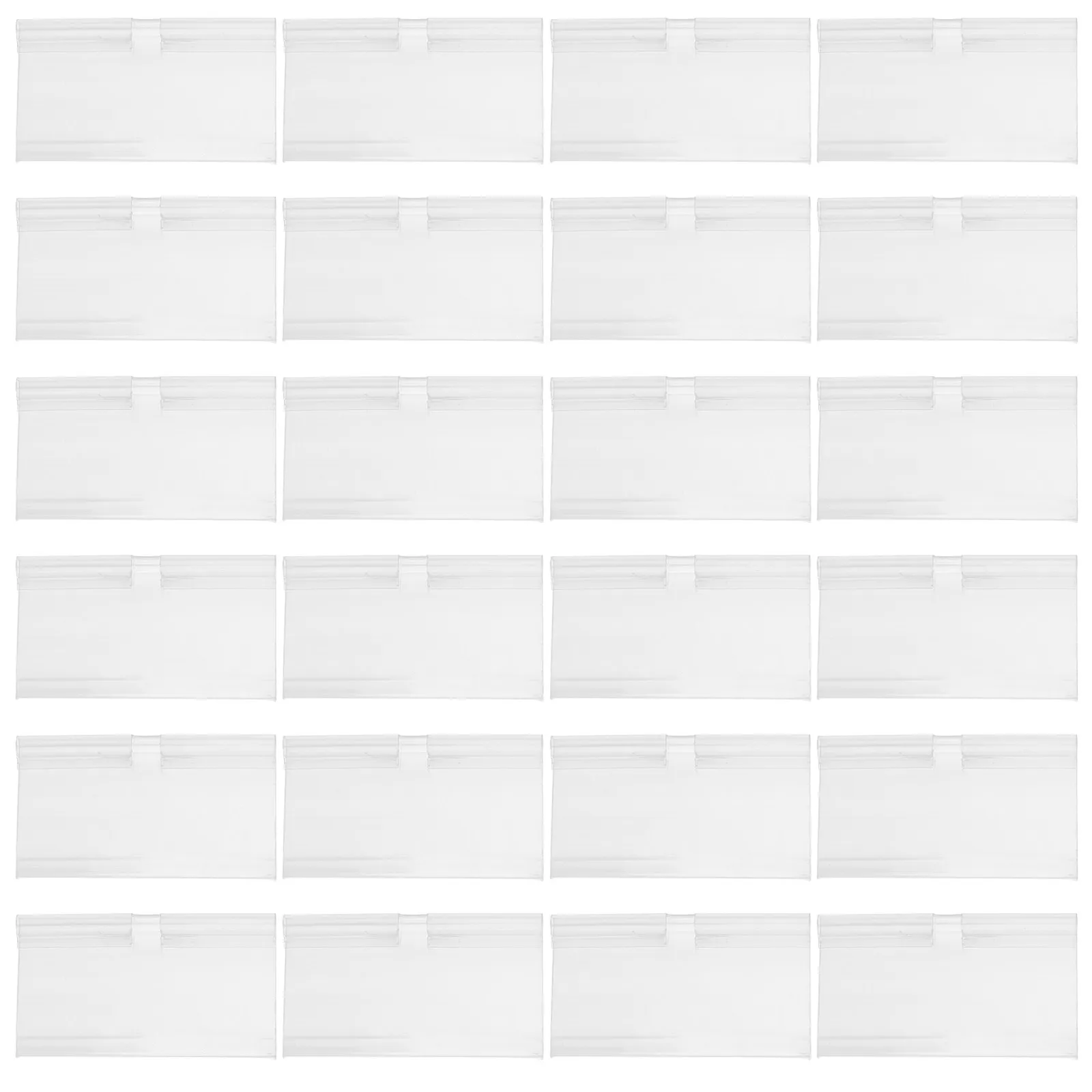 

50Pcs Clear Price Tags for Supermarket Wire Shelves Retail Display Rack Basket Label Holders Plastic Tag Signs Durability