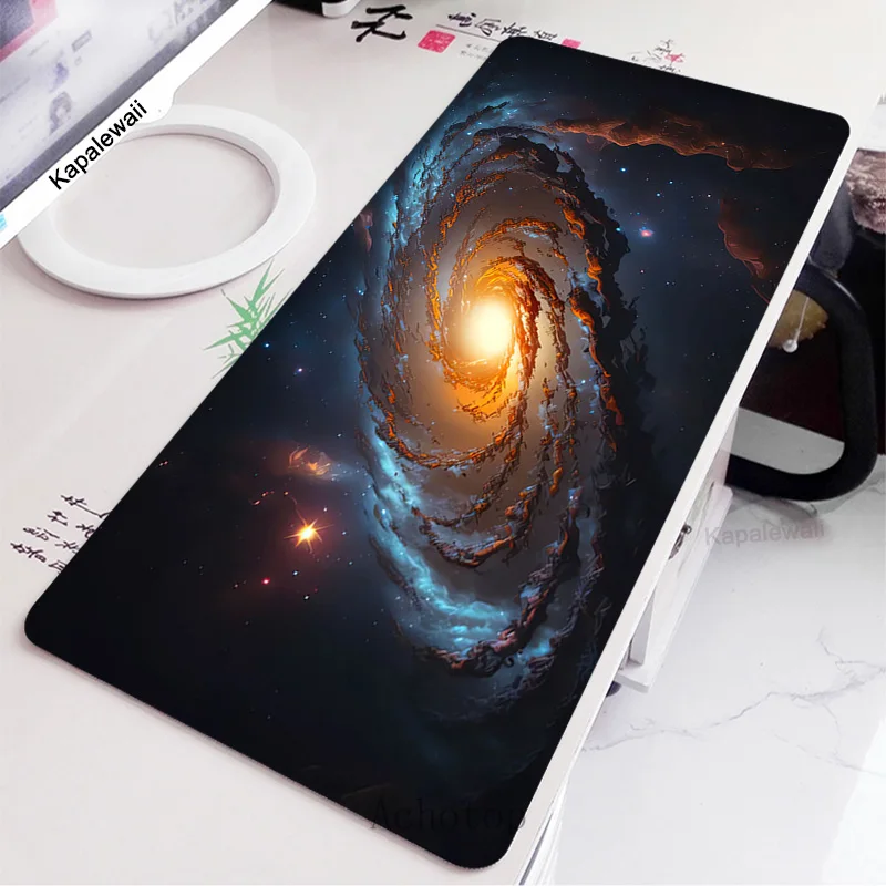 Space Gaming Mouse Pads Table Mats Computer Mousepad Company Big Desk Pad 100x50cm Large Gamer Mousepads Solar System Mouse Mat