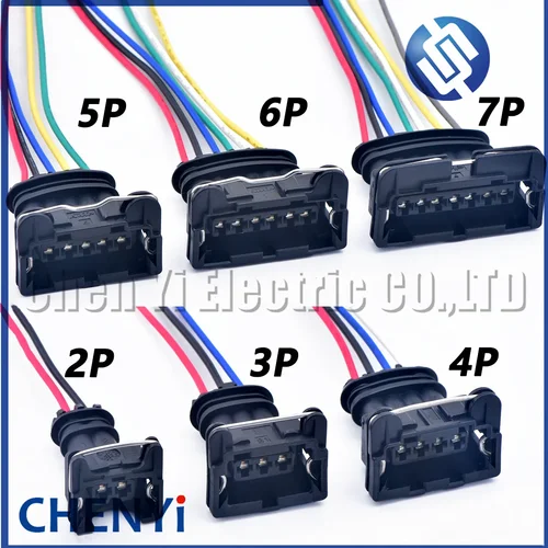 Boquilla de inyector de combustible para coche, 2 3, 4, 5, 6, 7 pines, bobina de encendido EV1, sensor de oxígeno, conector de alimentación Junior, enchufe de arnés de cables de 15cm