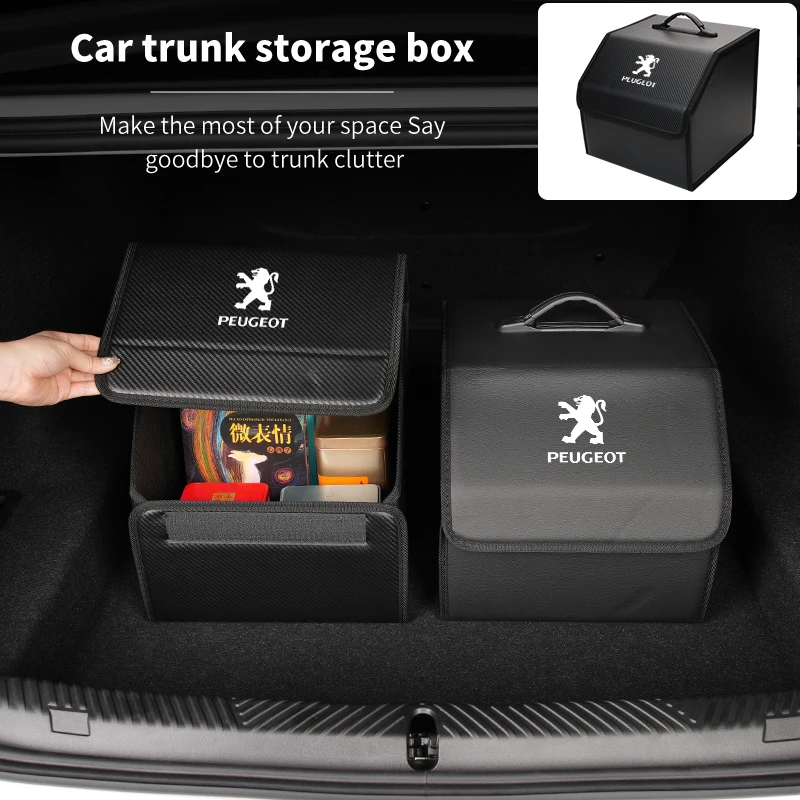 Car Trunk Storage Box Organizer Stowing Tidying Container Bag For Peugeot 407 508 2008 5008 307 308 3008 206 207 208 107 106 205