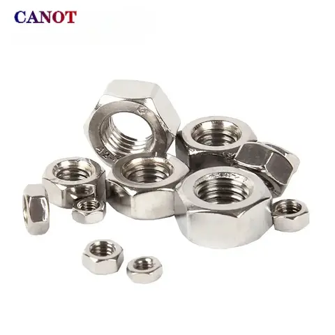 Sexkantsmuttrar M1 M1.2 M1.4 M1.6 M2 M2.5 M3 M3.5 M4 M5 M6 M8 M10 M12 M14 M16 M18 M20 Sexkantsmutter 304 Rostfritt stål DIN934 Metrisk 10 best sales m14 mutter - №1