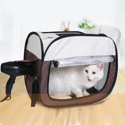 Secador de baño Oxford para gatos, caja de secado de poco ruido para mascotas, tienda de campaña, almacenamiento plegable, aire caliente circulante, novedad de 2023