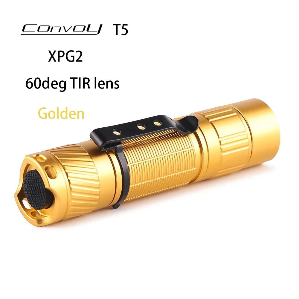 Golden Convoy T5 Flashlight with XPG2 Led High CRI AA 14500 Torch Mini Flash Light 60deg TIR Lens Work Light Latarka Camping