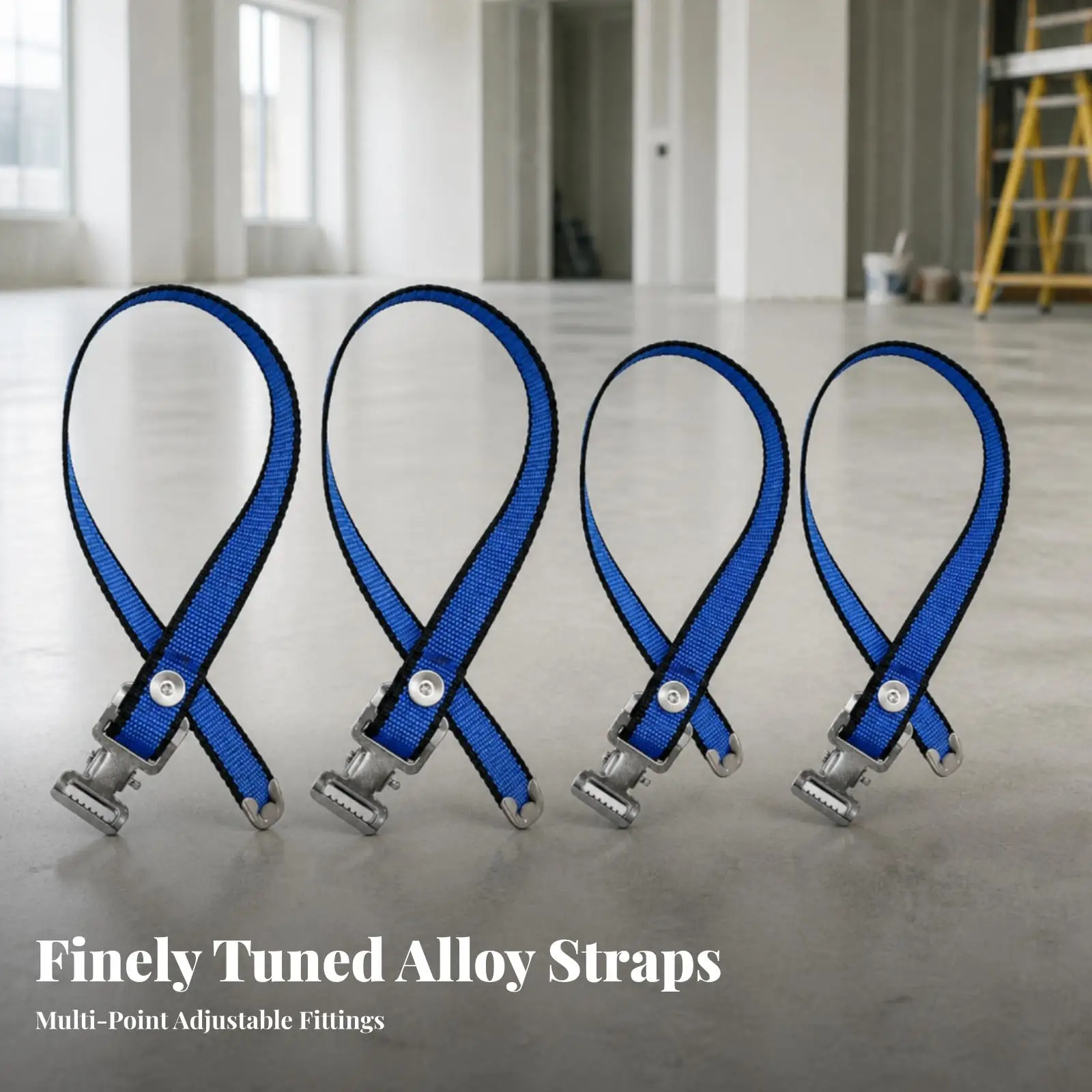 Secure Foot Strap for Construction Stilts with Silver Hardware Adjustable Fit for Painting and Drywall Projects