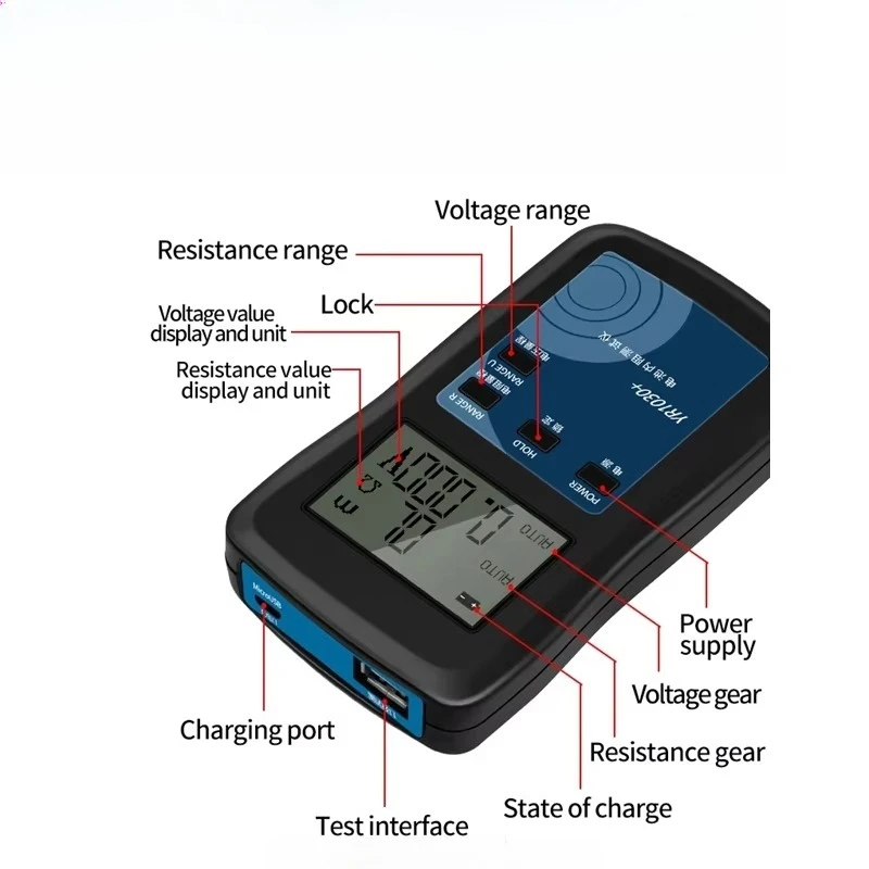 015 Portable 8-120V 50A DC Battery Monitor Meter With USB Digital Voltage Current Capacity Internal Resistance Tester view 4