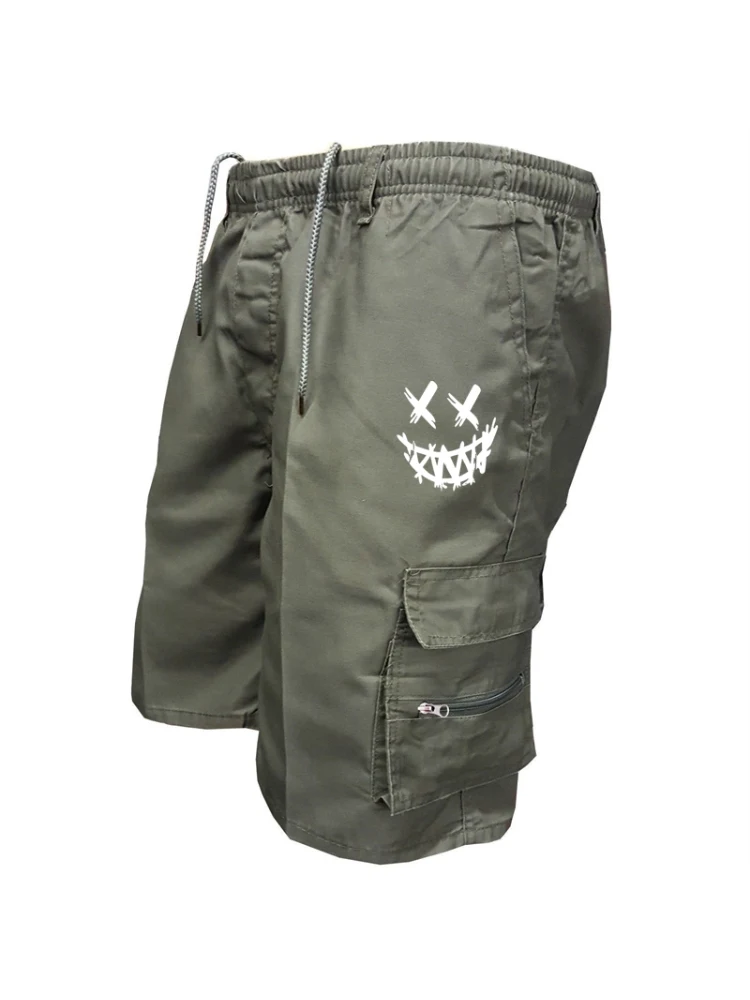 American Flag Printed Cargo Shorts Independence Day Eagle Shorts Summer Cargo Work Camping Multi-pocket Short Pants Streetwear