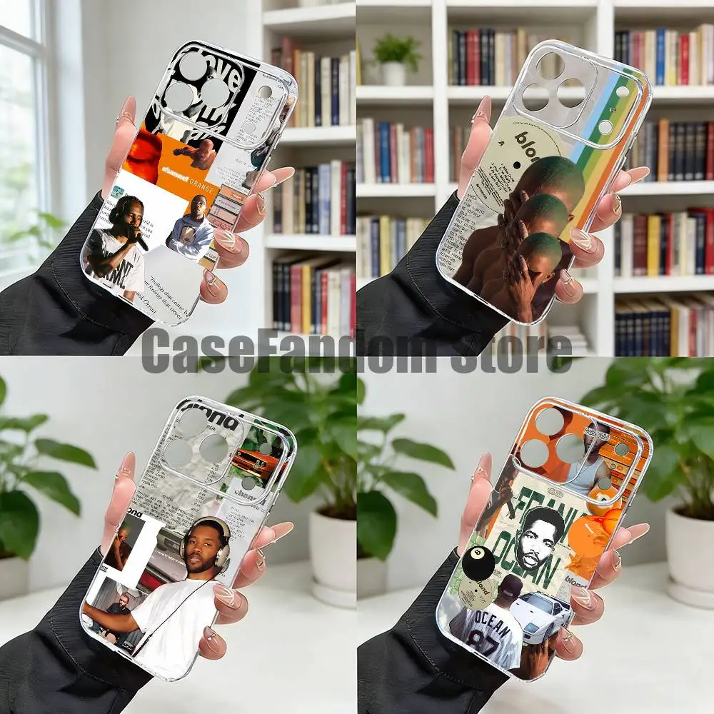 

F-Frank Channel Orange OceanS Transparent Soft Cover Phone Case For iPhone 17,16,15,14,13,12,11 Pro,Max,Plus,X,XS,XR,SE4,E Mini