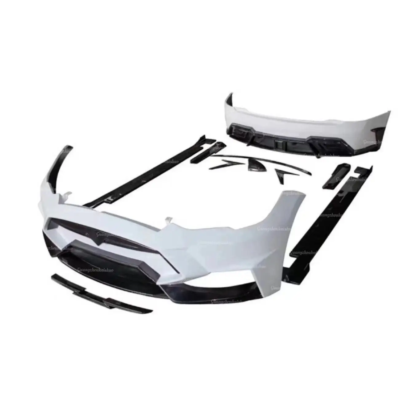 

Half Carbon Fiber Lart Style Body Kit Front Rear Bumpers Side Skirts Spoilers Air Knife LD forTesla Model S Bodykit
