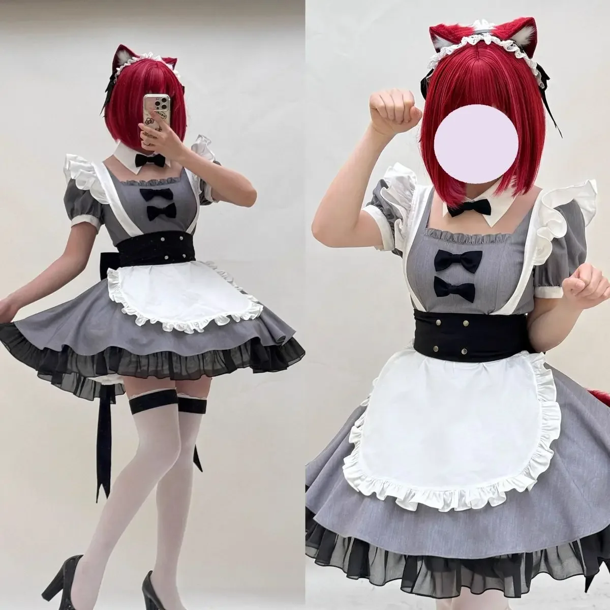 

Halloween Carnival Sweet Maid Dress Headwear Accessories Props Lolita Woman Uniform Anime Arima Kana OSHI NO KO Cosplay costume
