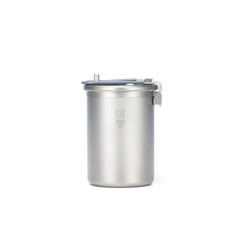 Keith Pure Titanium Outdoor Pressure Cooker Pot - High Altitude Cooking, Fast Boiling, Lightweight Camping Rice Cooker for Mount - view 6