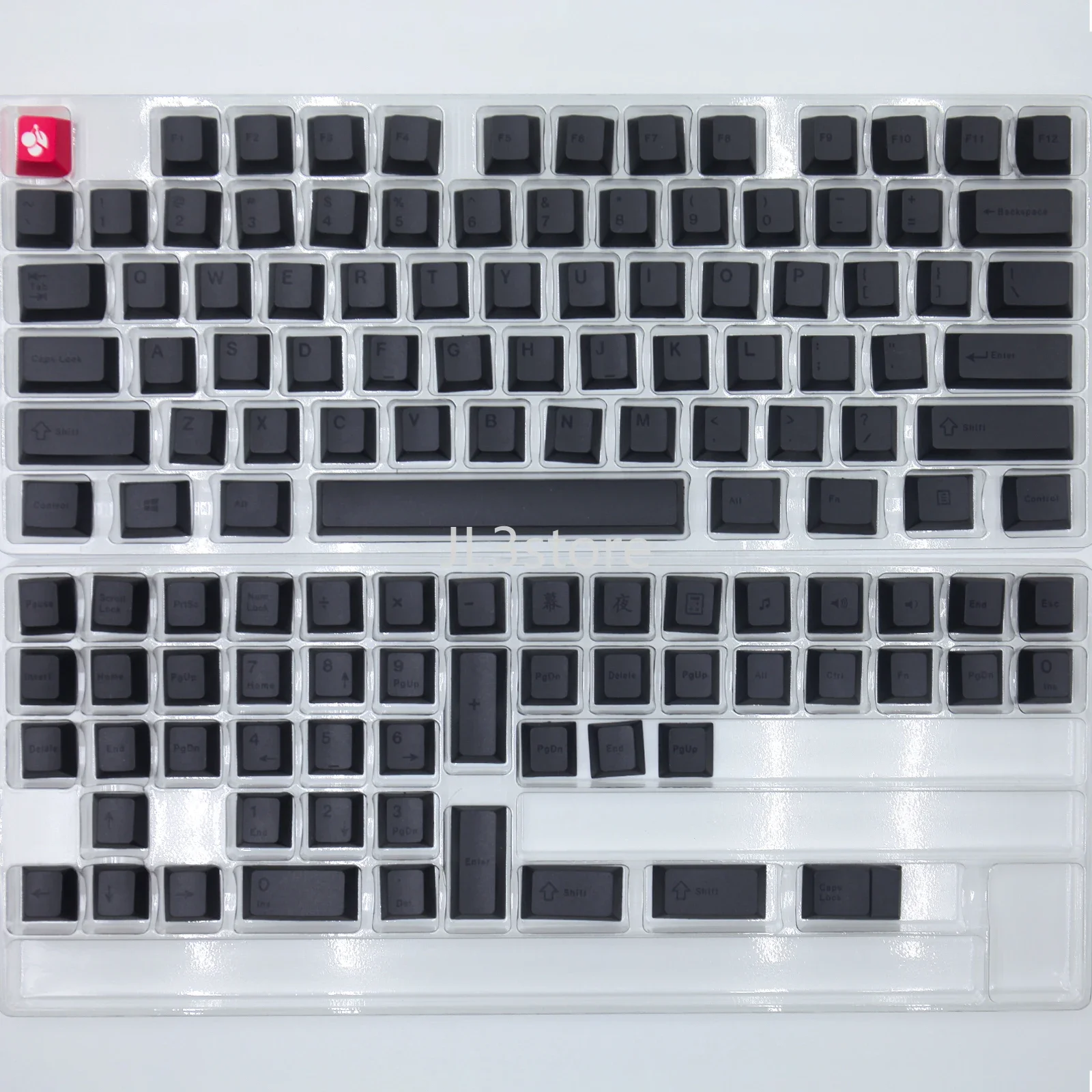 Engraved keycap factory height PBT keycap hot sublimation minimalist black 68/98/75/87/84 key small full set