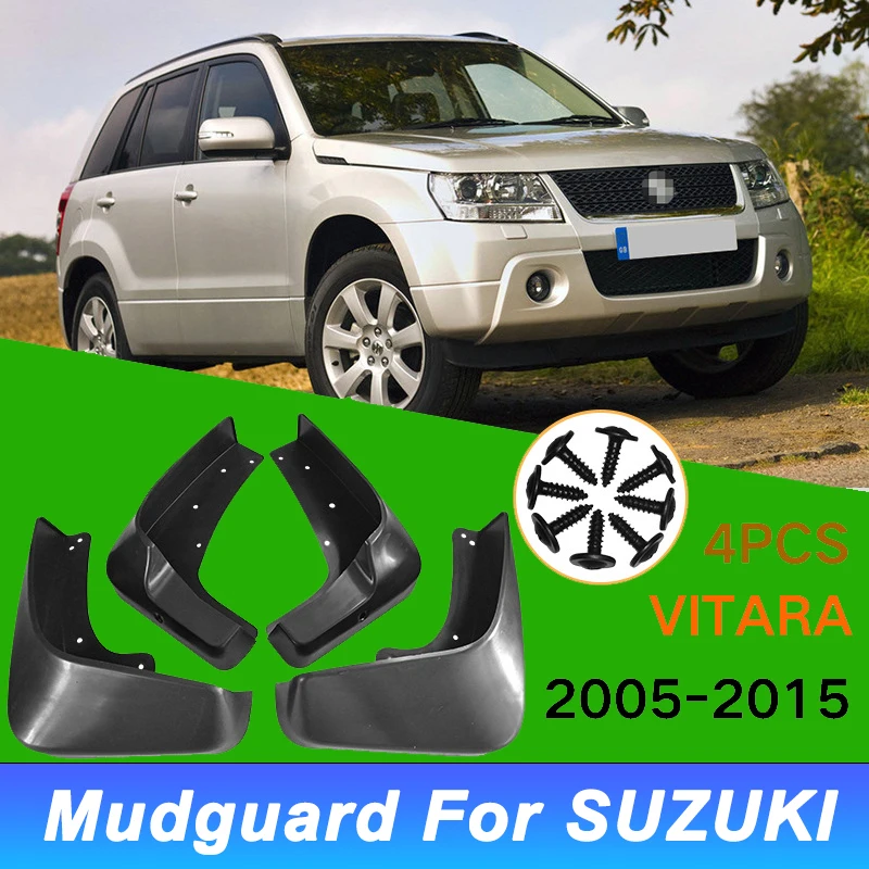 

For SUZUKI VITARA 2005-2015 Automotive Tire Mudguard Waterproof Prevent Mud Splashing Car Mud Flaps Fender Trim 4pcs Accessories