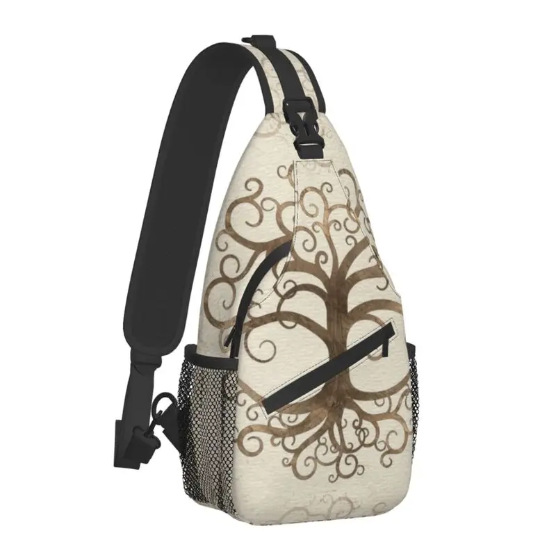 Tree Of Life Sling Chest Crossbody Bag Men Fashion Vikings Shoulder Backpack for Hiking