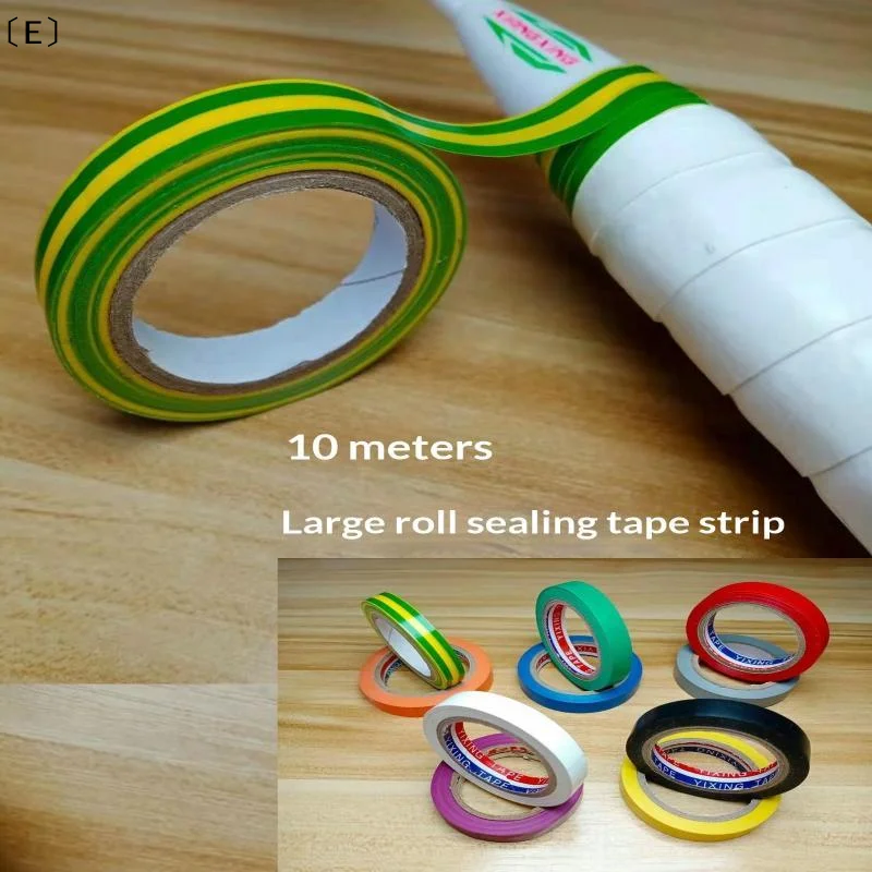 〔E〕10 Meter Long Strong Self-Adhesive Sealing Tape Multicolor Sweat Band Sealing Tape Badminton Racket Overgrip End Stickers